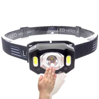 New Design  Headlamp 6 Modes Waterproof Hat Light Induction USB Headlamp Rechargeable Lightweight Sensor LED Headlamp