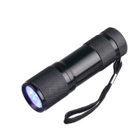 Hot Promotional Pocket 9 LED UV Flash Light UV 390nm 395nm Torch Light