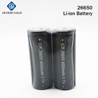 Li-ion 26650 Battery Rechargeable 6000mAh 3.7v Lithium Rechargeable Batteries for Flashlight Vapor