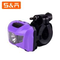 Cheap Plastic 1W And Red LED 360 Degree Rotation Head AAA Battery Operated Bike Front Light Waterproof Led Bicycle Light