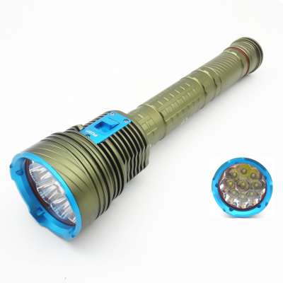 Underwater diving torch lighting LED dive video torch 100m Underwater Waterproof Submarine Light